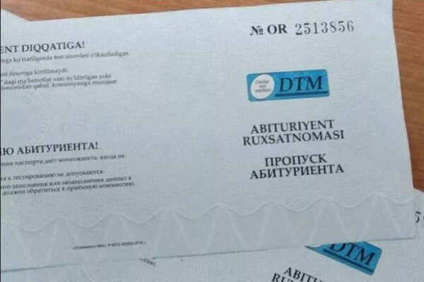 Abituriyentlarga ruxsatnomalarni berish boshlandi