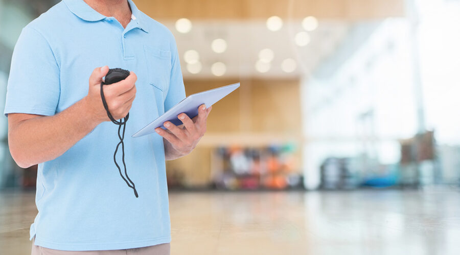 Composite image of coach torso timing