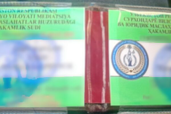 Surxondaryoda hakamlik sudi xodimi qo‘lga olindi